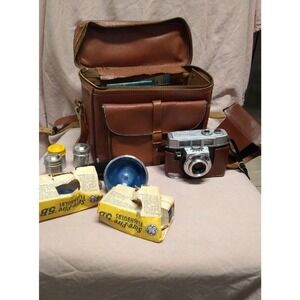 Vintage Kodak Motormatic 35 Camera With Care Case And Accessories